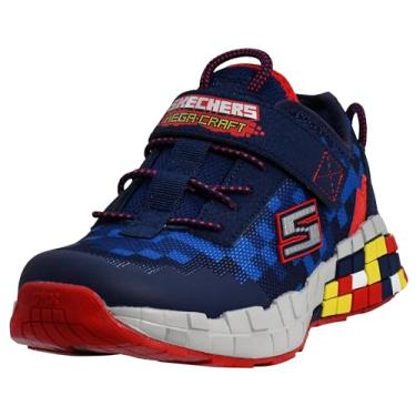Imagem de Skechers Tênis infantil unissex Mega-Craft, Azul-marinho/vermelho, 17