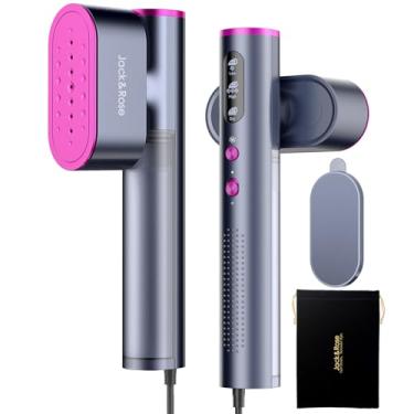 Imagem de Jack & Rose Vaporizador De Viagem Para Roupas, Vaporizador Portátil De 110-220 V, Aquecimento De 15 Segundos, Vaporizador E Ferro 2 Em 1, Vaporizador De Roupas De Tamanho De Viagem, Grande Painel De