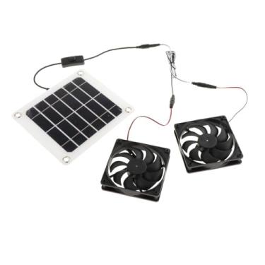 Imagem de Generic Ventilador de painel solar Painel monocristalino Ventilador solar 5V 10W Ventilador de exaustão movido a energia solar Ventilador movido a energia, Ventilador Duplo