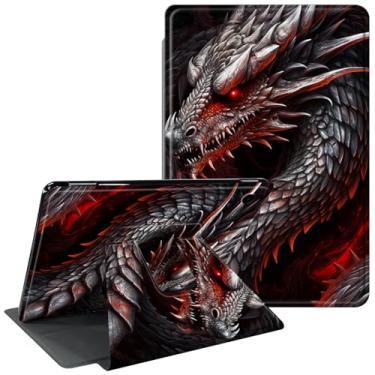 Imagem de CGFGHHUY Capa para Galaxy Tab A9 Plus, suporte giratório de 360 graus, capa protetora inteligente com ativação automática para Samsung Galaxy Tab A9 Plus 11 polegadas 2023 - Dragão