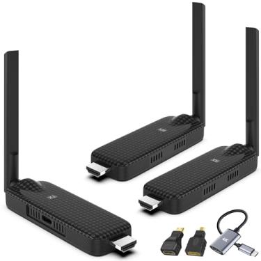 Imagem de LIULANZ Kit Extensor Usb-C Receptor E Transmissor Hdmi 2 Sem Fio, Plug & Play, 165 Pés, Portátil, 2,4 G/5 G, Expansão Simultânea Sem Fio Para Várias Telas, De Laptop E Câmera A Tvs, Projetores