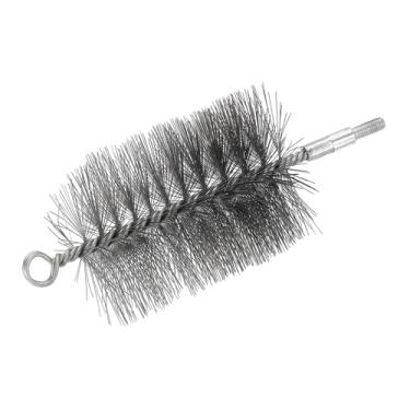 Imagem de PATIKIL Escova de limpeza de chaminé de 6,9 cm, escova de limpeza de chaminé redonda de aço com encaixe NPT de 1/4 para limpeza de tubos de secador de barraca de fogão a lareira, prata