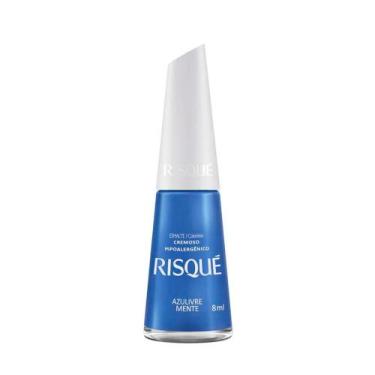Imagem de Esmalte Risqué Coloridos Cremoso Azulivre Mente 8ml - Risque, Azul, 8m