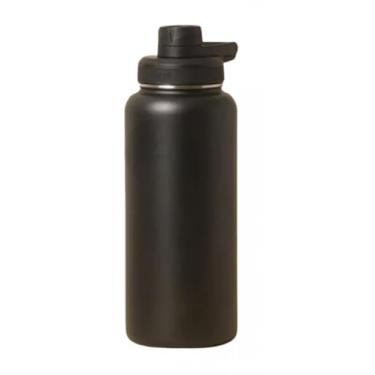 Imagem de Garrafa Térmica de Aço Inox, 950ml, Tampa Rosqueável com Alça, Vacuum (Preto)