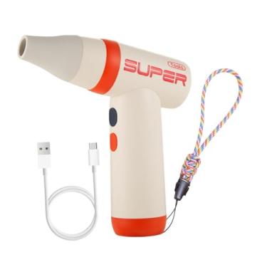 Imagem de predolo Secador de cabelo portátil (apenas modo de vento frio) Pequeno secador de cabelo rápido secagem sem fio secador de cabelo para salão homens homens, Laranja