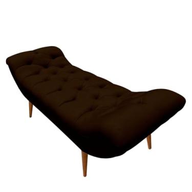 Imagem de Recamier Sofá Calçadeira 1,6 M Realeza (Suede Marrom)