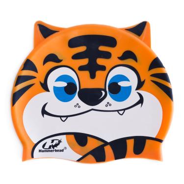 Imagem de Touca Silicone Animal Kids, Infantil, Hammerhead, Tigre Laranja, Único