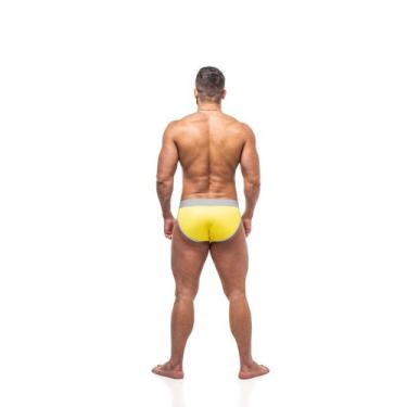 Imagem de Cueca sexy undies  5cm amarelo e cinza - Men From Rio, XG