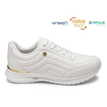 Imagem de Tênis branco esportivo Kolosh confortável K8428B Lançamento - Feminino