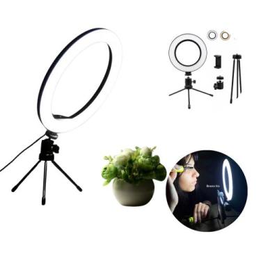 Imagem de Iluminador Profissional 6 Polegadas com Suporte Ajustável para Celular