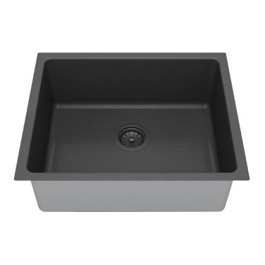 Imagem de Cuba para Cozinha Gourmet Pia Aço Inox  54x44x20cm Acetinado GhelPlus Preto