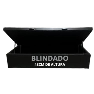 Imagem de Cama Baú Solteiro 0,88 x 1,88 com 48cm de altura - Abertura Lateral BLINDADO