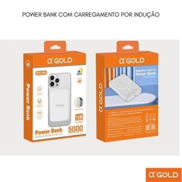 Imagem de Power Bank Bateria 5.000mAh Lançamento Tecnologia Mag Indução - A'Gold