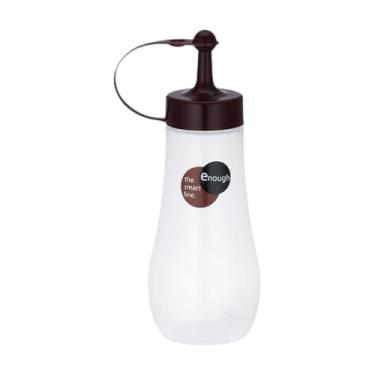 Imagem de Ioensy Molho Distribuidor Condimento Squeeze Bottle Portable Small Recilabilable para cozinhas domésticas Estação de condimento Estação de xarope Saze molhos, Marrom, 250ml