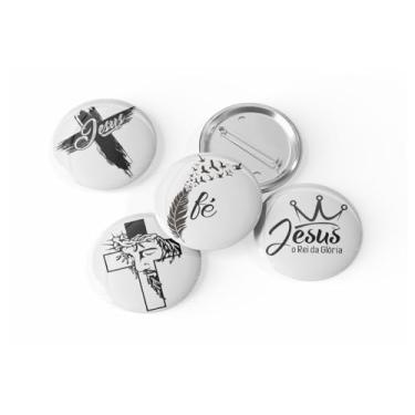 Imagem de kit com 4 Botons Broche Alfinete - Coleção Motivacional - Button, Pin