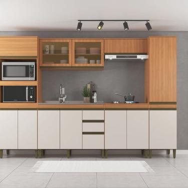 Imagem de Cozinha Cecilia 6 Pecas com Aéreo Vidro Reflecta Paneleiro e Cooktop