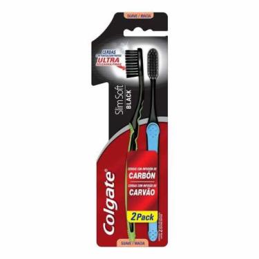 Imagem de Escova de Dente Colgate Slim Soft Black cerdas macias Leve 2 Pague 1