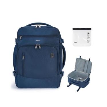 Imagem de Mochila de viagem ECOHUB Spirit Airlines 30L com porta USB azul