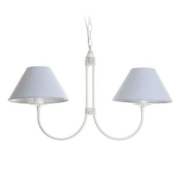 Imagem de Potinho de Mel Lustre Com 2 Lâmpadas Simples Quarto Bebê Infantil Menino Azul