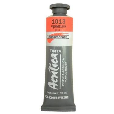 Imagem de Tinta Acrílica Corfix 37ml Fluorescente - 84037, 1013 - VERMELHO