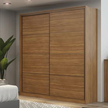 Imagem de Roupeiro Belga Com Portas de Correr Flex, 3 Gavetas, Nichos e Cabideiro - Amendola/Grafito Demóbile