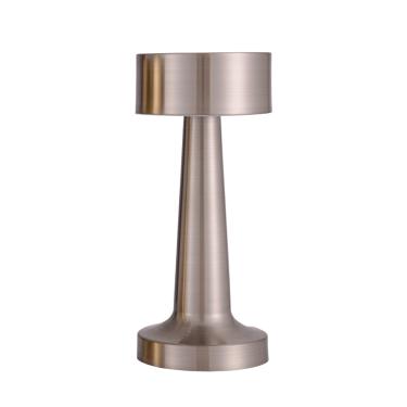 Imagem de Luminária De Mesa NOX Prata Led 3W 3000K 180Lms Bivolt 9x21x9cm Dimerizável Toque Cód. L-NOX-SILVER – GMH Trade