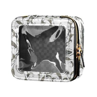 Imagem de Fitrendlovey Bolsa organizadora espaçosa de couro PU com claraboia e zíper para cosméticos em movimento, T8, one size