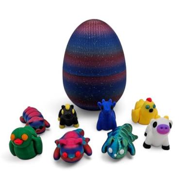 Imagem de ZZ LIFE Mystery Mini Animal Packs - Estatuetas articuladas impressas em 3D - designs exclusivos e divertidos incluem ovo misterioso - alívio do estresse (embalagem de animais de fazenda)