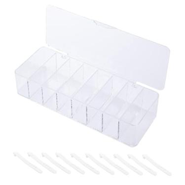Imagem de Caixa organizadora de cabos, caixa de armazenamento de linha de dados de plástico transparente, caixa de armazenamento de cabos