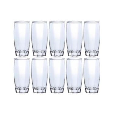 Imagem de Copo de Vidro Long Drink Transparente Florida 370ml 10 Unidade - CRIST