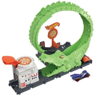 Imagem de Hot Wheels Pista CITY Nêmesis Crocodilo Ataque Pizza - Mattel