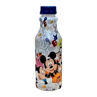 Imagem de Garrafinha de Água Infantil 500 ML Escolar Plasútil, Mickey Azul