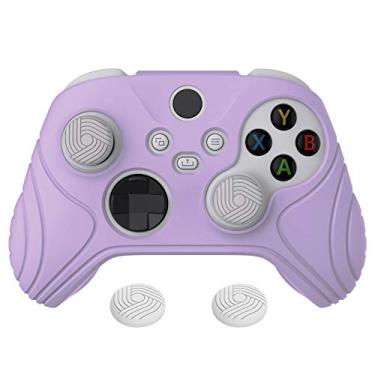 Imagem de eXtremeRate PlayVital Samurai Edition Anti-Slip Controller Grip Silicone Skin for Xbox Core Controller, Ergonomic Protective Case Cover for Xbox Series S/X w/Thumb Grips - Mauve Purple