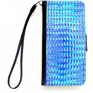 Imagem de Rikki Knight Capa carteira flip Glassy Blue Circles com aba magnética para Apple iPhone 5c