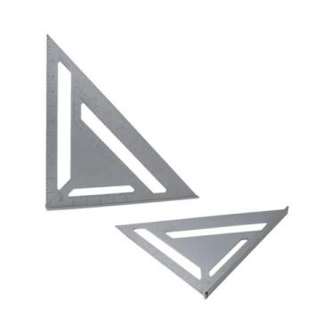 Imagem de Régua Triangular De 7 ''12'', Liga De Alumínio, Transferidor De Ângulo