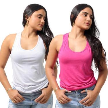 Imagem de Kit 2 Regatas Viscolycra Feminina Nadador Leve e Confortável - TechMal