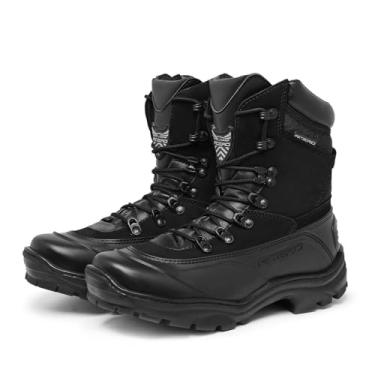 Imagem de Bota Coturno Militar Tiger Pró, Couro Resistente, Design Tático, Solado Robusto para Uso Militar (Preto Nobuck, BR, Adulto, Numérico, 41)