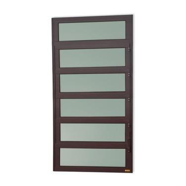 Imagem de Janela De Aluminio Basculante Elite Vidro Boreal 120cm X 40cm Brimak Corten