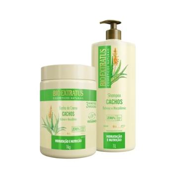 Imagem de Kit Bio Extratus Cachos Shampoo e Banho de Creme (1L/Kg)