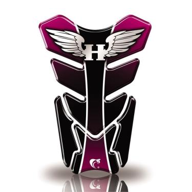 Imagem de Protetor De Tanque Adesivo Moto Cb Twister Cg Honda Asa Rosa