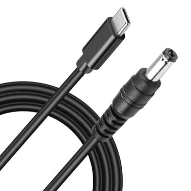 Imagem de Artilits Cabo de alimentação de vigilância CCTV USB C de 20 V para 5,5 x 2,1 mm, mini cabo de alimentação USB C Starlink feito para banco de energia, ventilador pequeno, solar dobrável, roteador