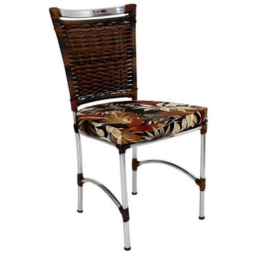 Imagem de Cadeira Em Alumínio E Fibra Sintética Jk Cozinha Edícula Argila E Rivieira Marrom