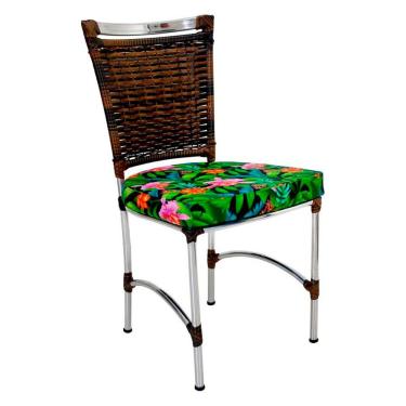 Imagem de Cadeira Em Alumínio E Fibra Sintética Jk Cozinha Edícula Argila E Fundo Creare