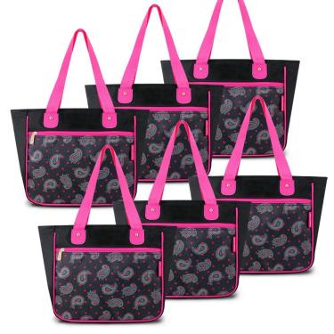 Imagem de Kit De 6 Peças Bolsa Shopper Classic Preto