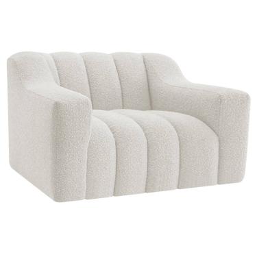 Imagem de 02 Poltronas Luxo Recepção Sala Elegance Bouclé Branco