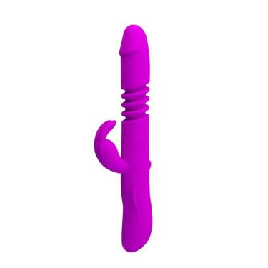 Imagem de Vibrador Rotativo Vai E Vem Com Estimulador - Ward Pretty Love - Magenta