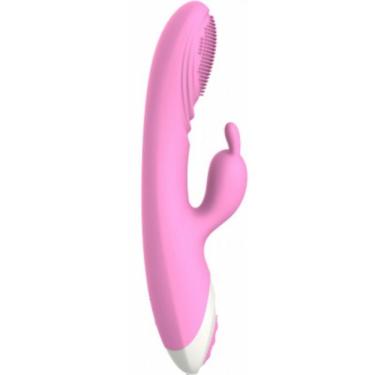 Imagem de Vibrador Recarregável Com Estimulador Clitoriano - Dibe - Rosa
