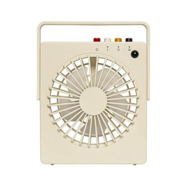 Imagem de WeiLaiKeQi Ventilador Motion Fan Mini Pendurado Aniversário Pequeno Prático Baixo Ruído Portátil Desktop para Mochilão Escritório em Casa Trekking, Branco