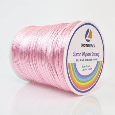 Imagem de LUSTEMBER Fio De Nylon Acetinado 330 Pés, 1 Mm, Macio E Sedoso, Durável Para Fabricação Joias, Pulseiras, Miçangas, Colares, Macramê, Kumihimo, Rabo Rato Artesanato Com Nó Chinês