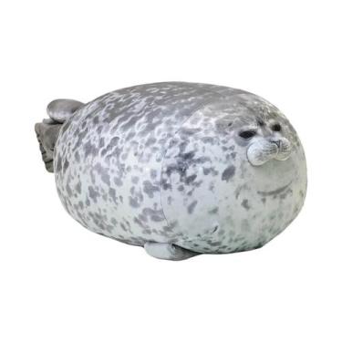 Imagem de Almofada De Pelúcia De Leão Marinho Gordinho 3D, Brinquedo De Pelúcia 